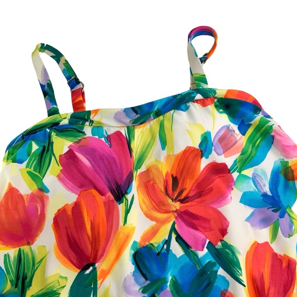 Miraclesuit Floral Tankini Bikini Top - Picture 2 of 6